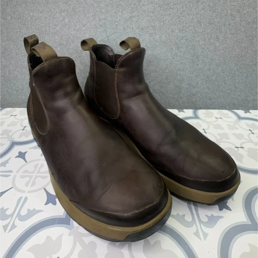 Danner Pub Garden Chelsea‎ Boots Mens 12 Chocolate Leather Rubber Waterproof USA